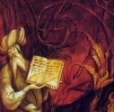 Prophet im flamboyanten Rankenwerk der Verkndigungsszene im Isenheimer Altar