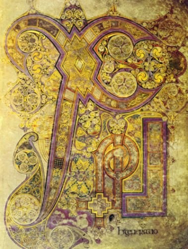 Book of Kells 34 r: XPI h generatio (Christi autem generatio), Matth. 1,18