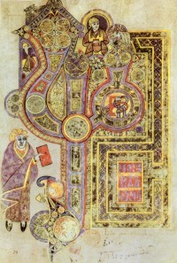 liber generationis (Book of Kells 29 r, Anfang des Matthus-Evangeliums)