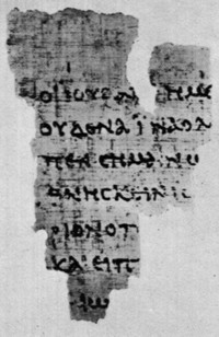 Papyrus Rylands Gr 457 (P 52) mit Joh 18, 31 ff)  zur groen Version anklicken