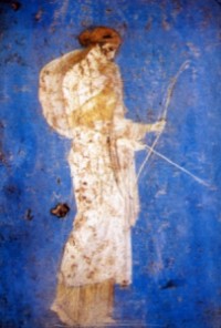 Artemis (Wandbild aus Stabiae; Museo Archeologico Nazionale, Neapel)