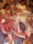 Höhle 17: Vessantara-Jataka; königlicher Ausritt auf Elephanten