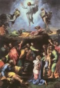 Raffaelo Santi: Die Verklrung Christi (apollinischer Schein des Scheins) und der besessene Knabe (dionysischer Schmerz und Wahn)