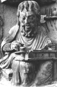 Aristoteles als Wissenschaftler der Dialektik (Logik) innerhalb der septem artes liberales, Chartres, Notre Dame, Knigsportal
