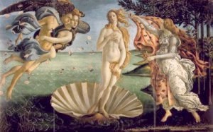 Sandro Botticelli: Die Geburt der Venus (zur großen Version bitte anklicken)